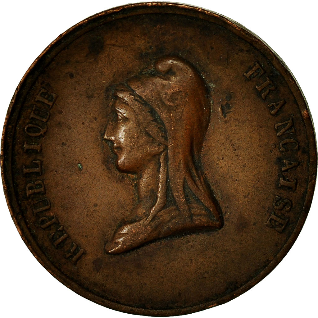 France, Medal, Fête du Champs de Mars, 1848, , Copper