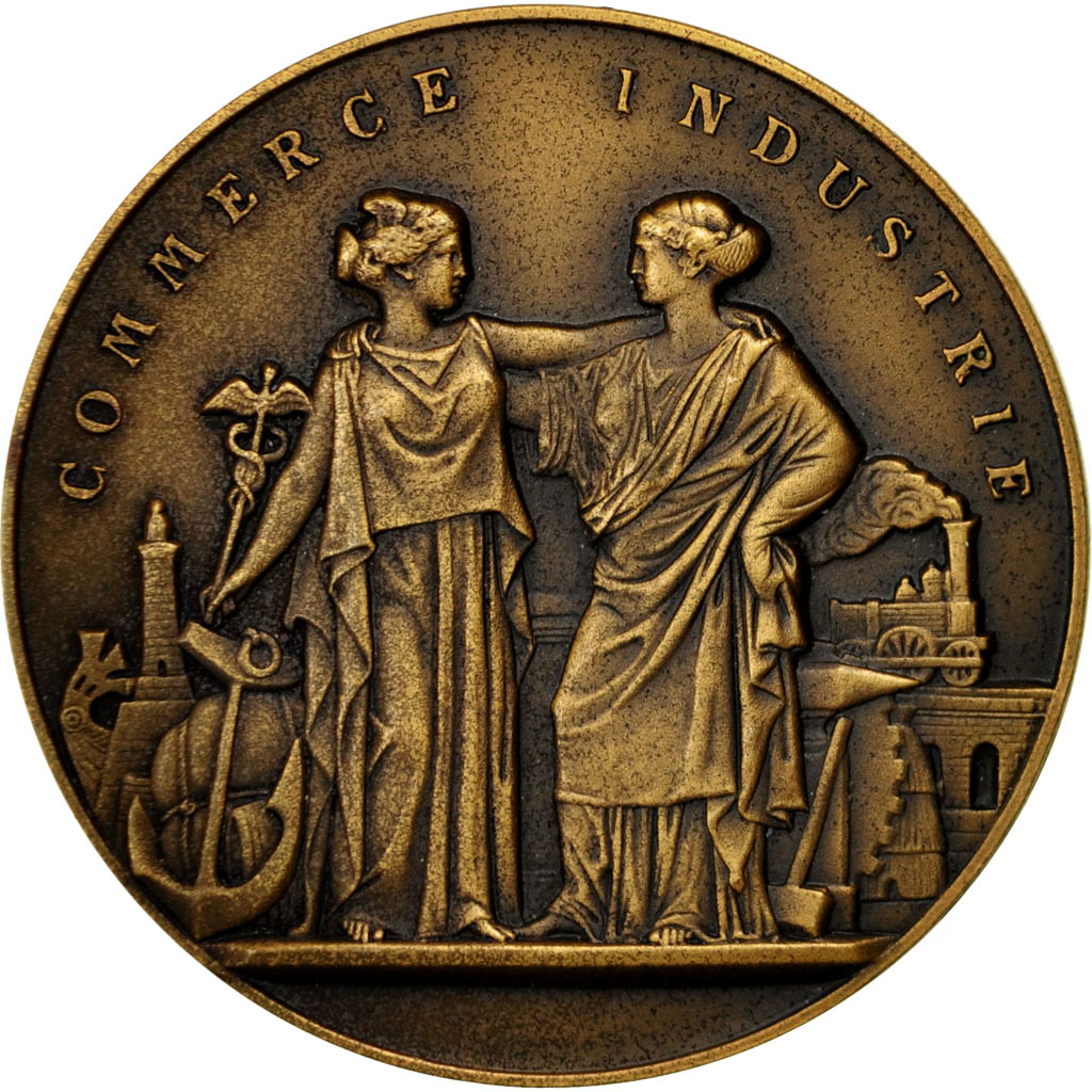 France, Medal, Chambre de Commerce d'Armentières-Hazebrouck, Arthus Bertrand