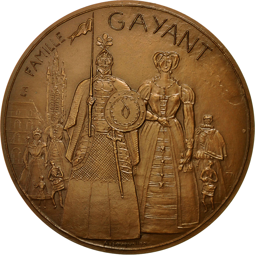 France, Medal, La Fête de Gayant Expo à Douai, 1980, Bouquillon, 