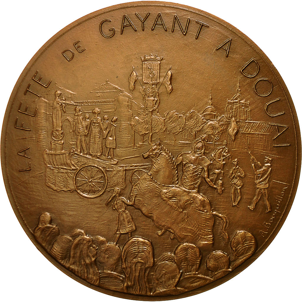 France, Medal, La Fête de Gayant Expo à Douai, 1980, Bouquillon, 