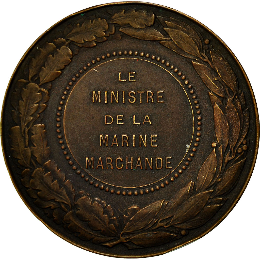 France, Medal, Le Ministre de la Marine Marchande, Arthus Bertrand, 