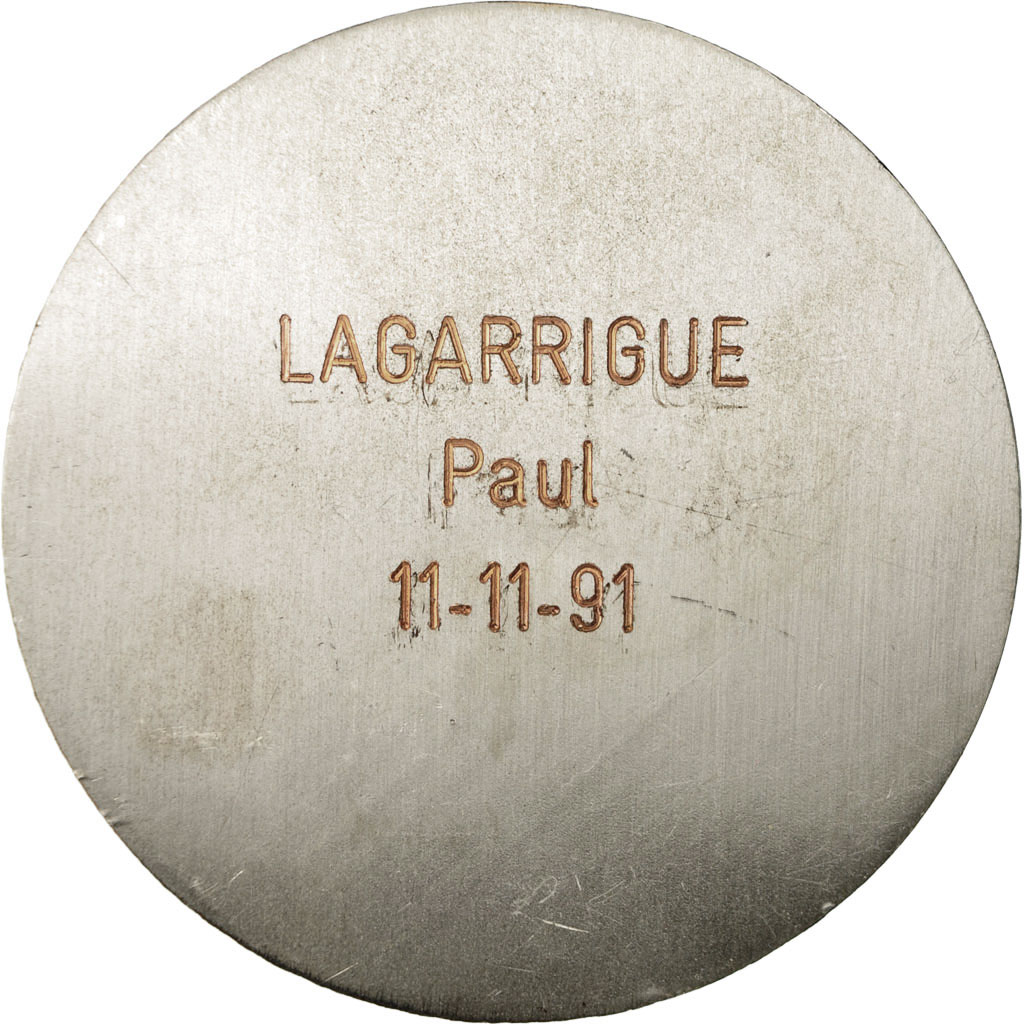 France, Medal, Anciens Combattants, Beuvry, 1991, , Silvered bronze