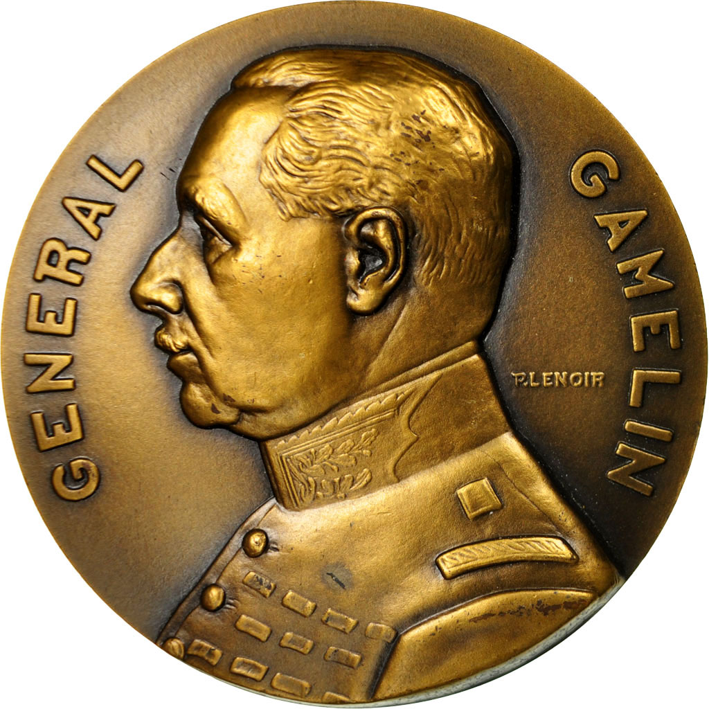 France, Medal, Guerre, Général Gamelin, Lenoir, , Bronze