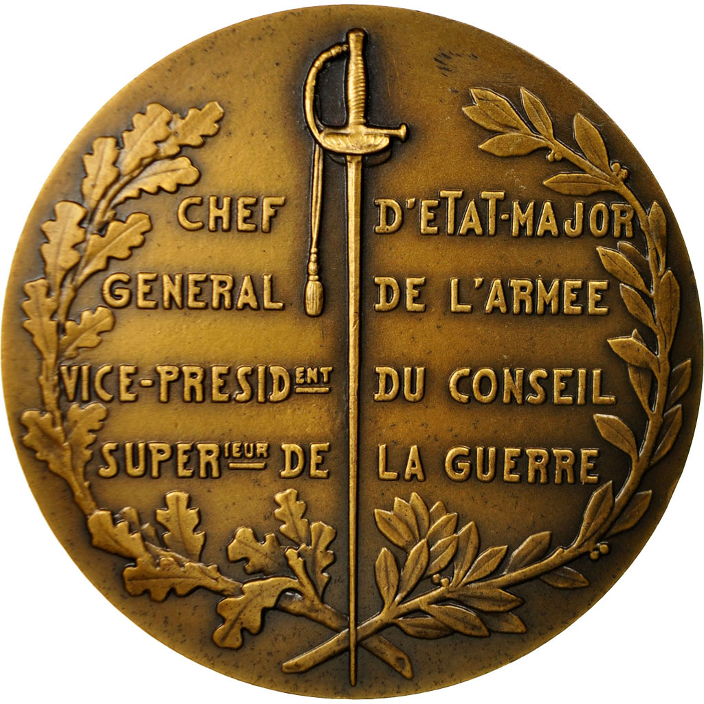 France, Medal, Guerre, Général Gamelin, Lenoir, , Bronze