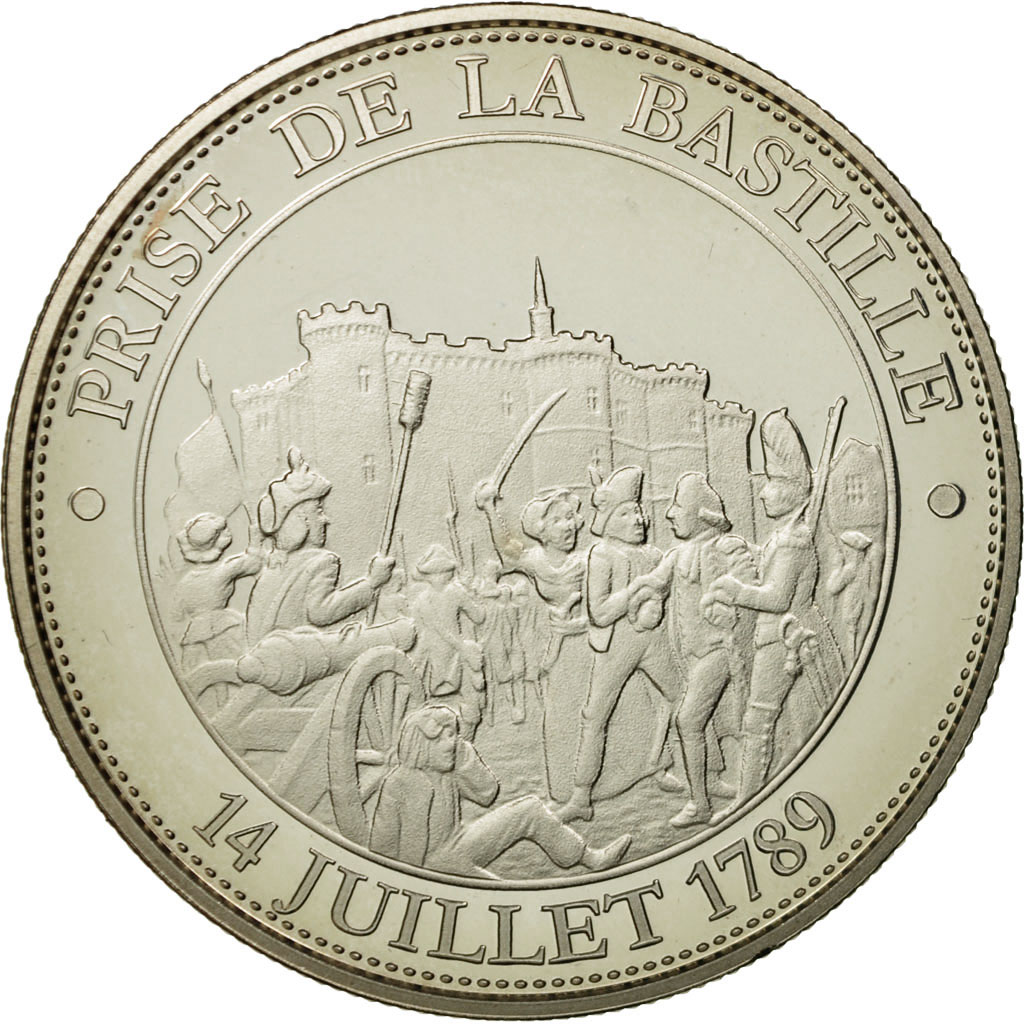 France, Medal, Révolution Française, Prise de la Bastille, 