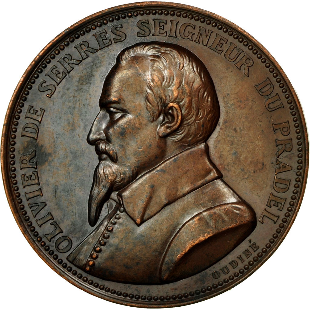 France, Medal, Comice Agricole du Canton de Croisilles, 1868, Oudiné