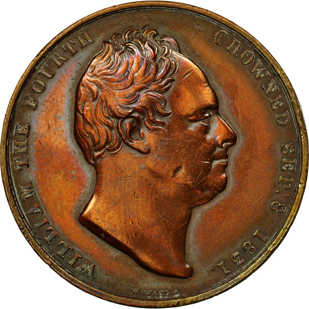 United Kingdom , Medal, Couronnement de William IV, Adélaïde, 1831, Wyon