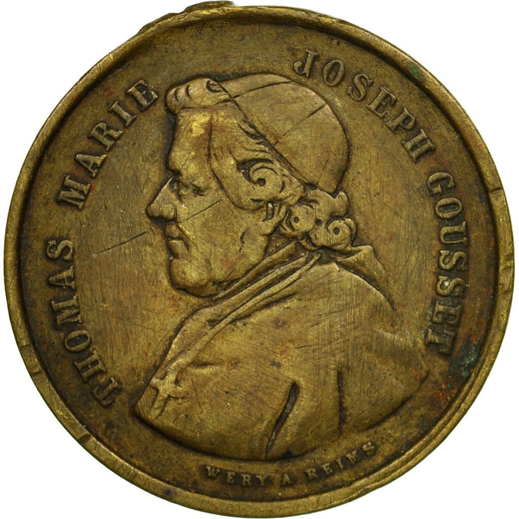 France, Token, Thomas Marie Joseph Cousset, Cardinal de Reims, 1866, Wery