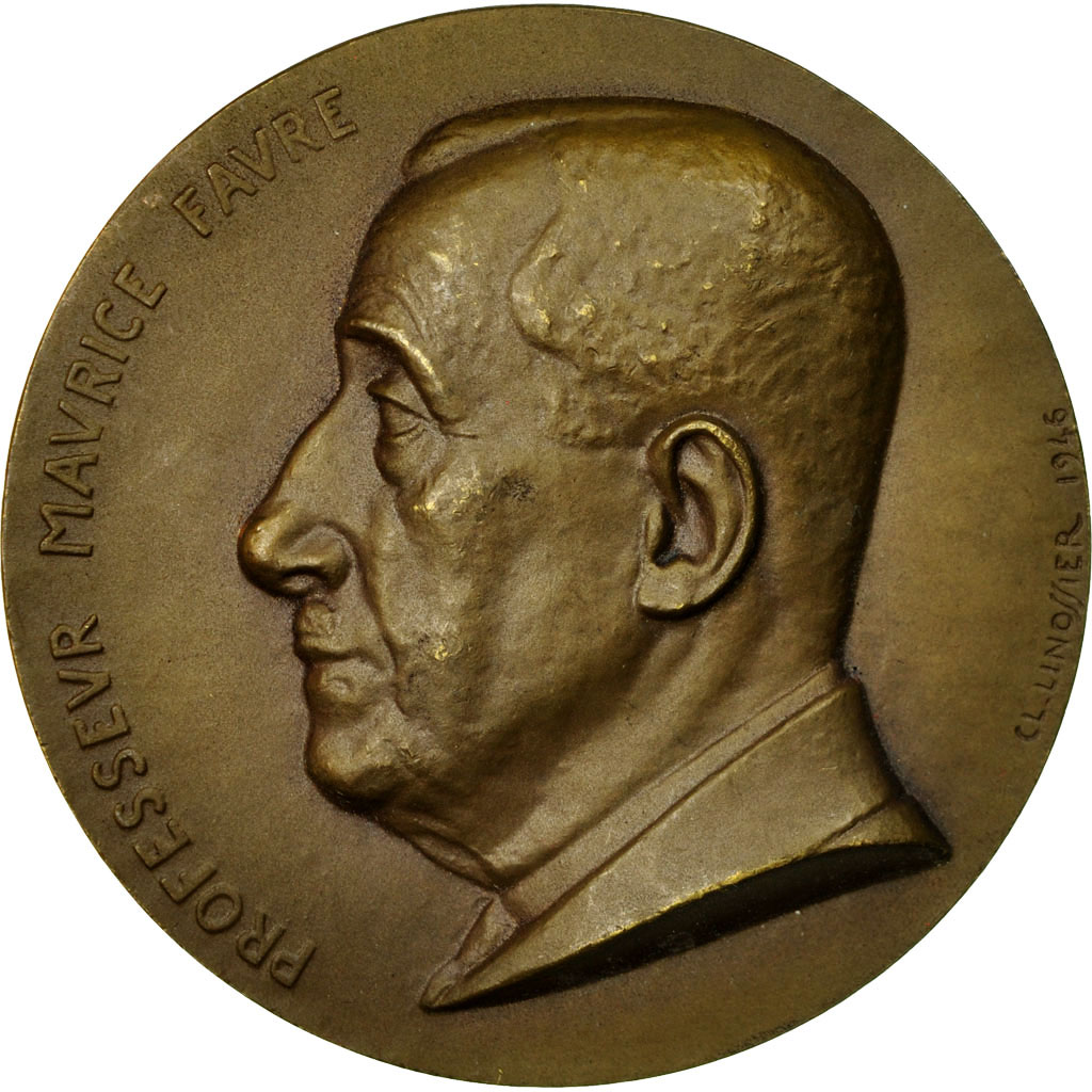 France, Medal, Médecine, Professeur Maurice Faure, 1946, Linossier, 