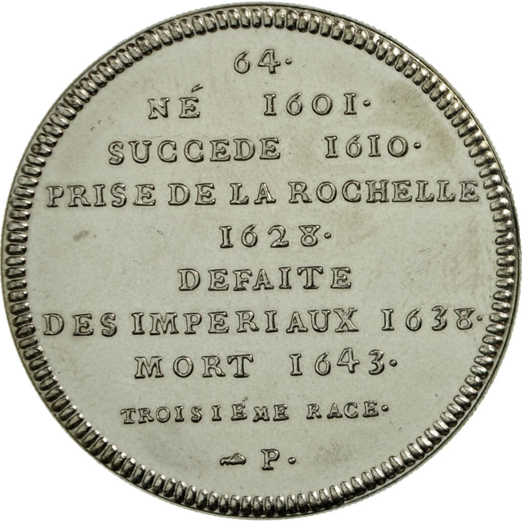 France, Medal, Les rois de France, Louis XIII, , Cupro-nickel