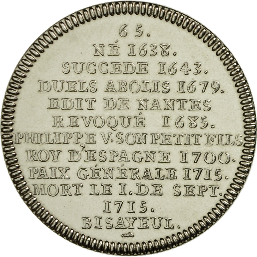 France, Medal, Les rois de France, Louis XIV, , Cupro-nickel