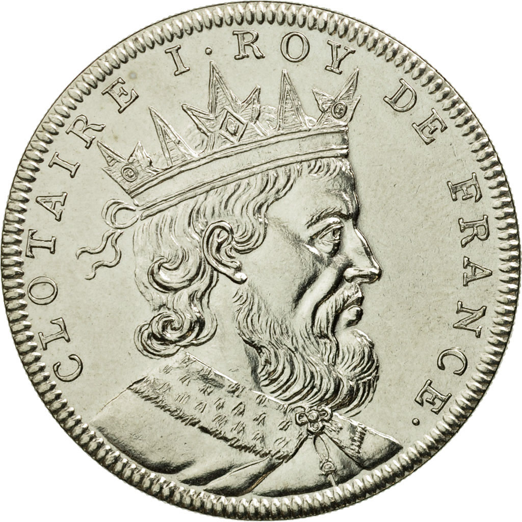 France, Medal, Les Rois de France, Clotaire I, , Cupro-nickel