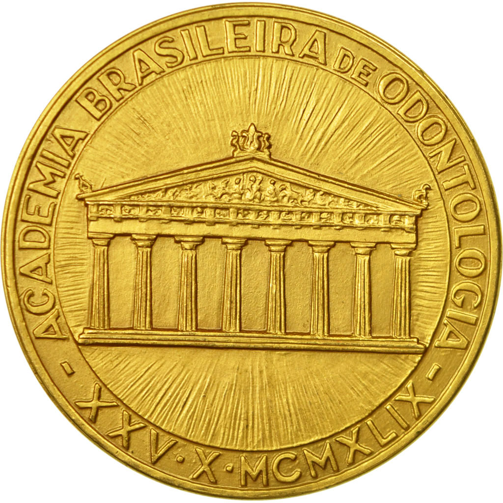 Brazil, Medal, Médecine, Coelho E Souza, Odontologie, 1949, , Gilt