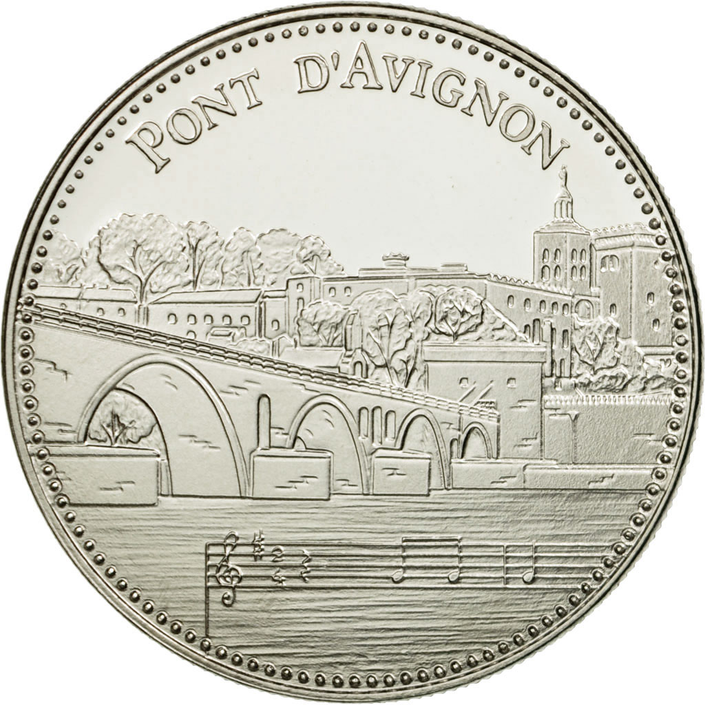 France, Medal, Les plus beaux trésors du patrimoine de France, Pont d'Avignon