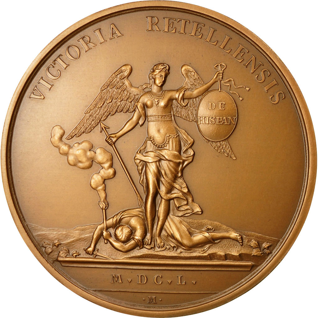 Frankrijk, Medaille, Louis XIV, Bataille de Rethel, Rottiers, Restrike, FDC