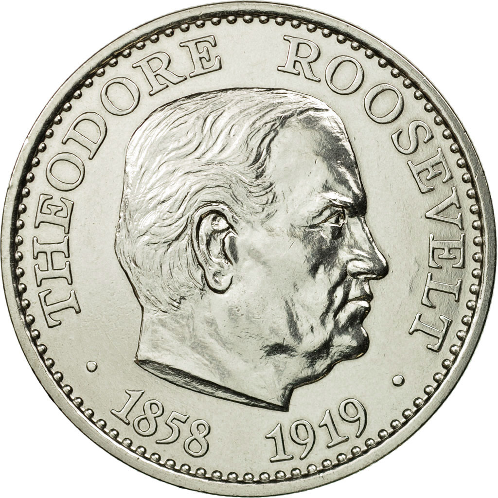 France, Medal, Les grands destins du XXeme siècle, Théodore Roosevelt