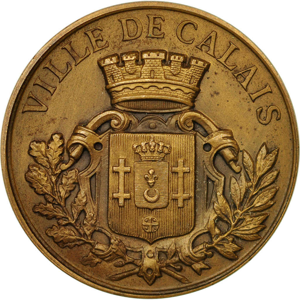 France, Medal, Art Nouveau, Académie de Musique de Calais, Rasumny, 