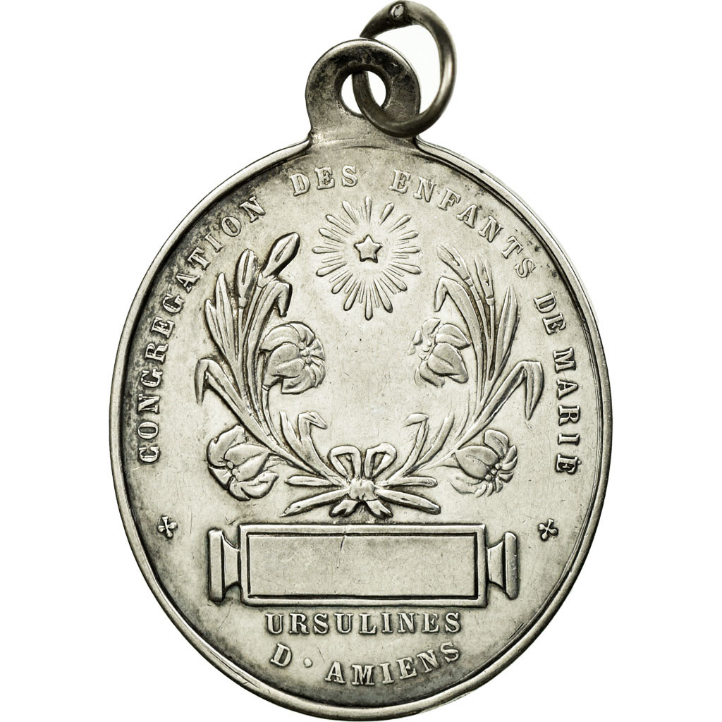 France, Medal, Congrégation des Enfants de Marie, Ursulines d'Amiens