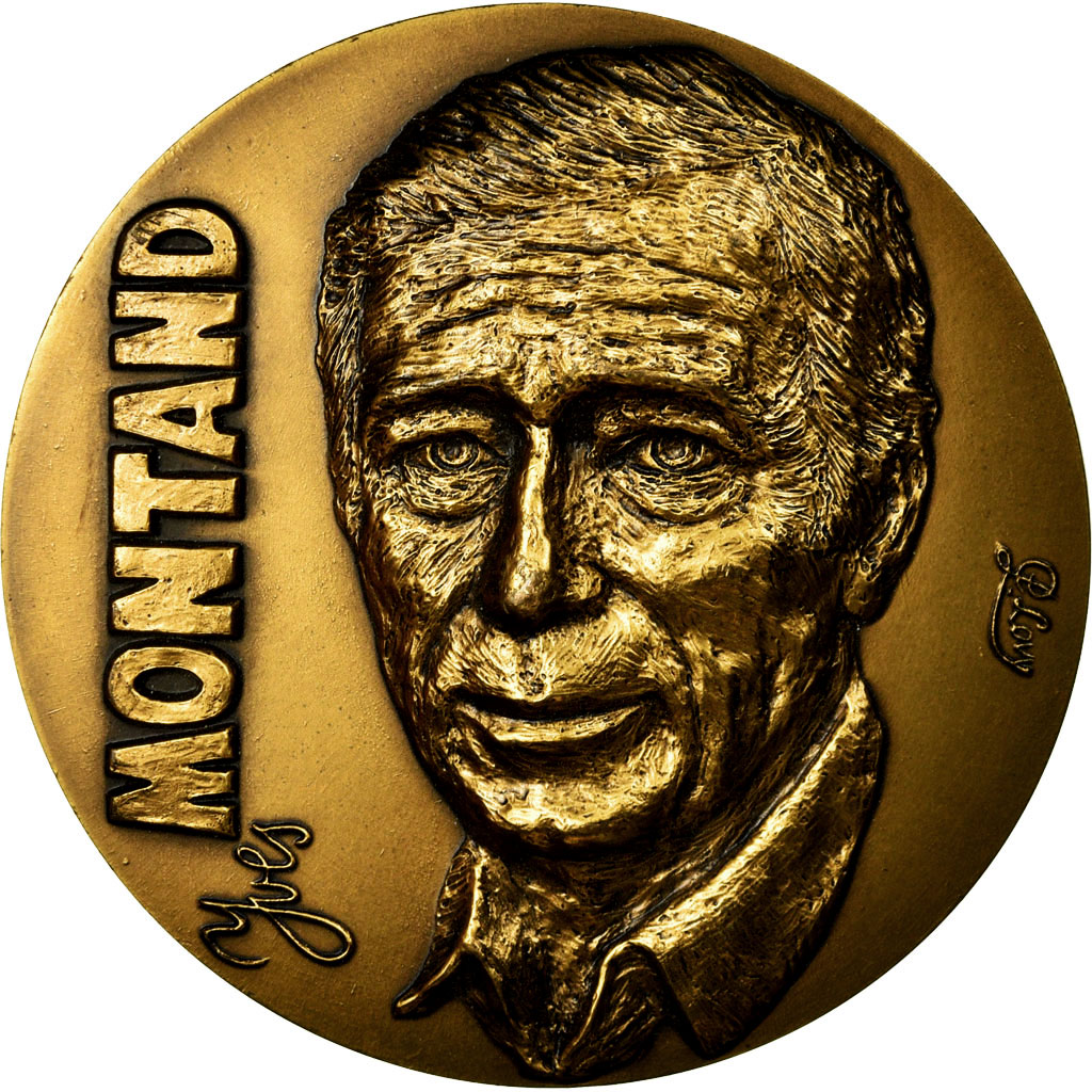 France, Medal, Chanson, Yves Montand, Lovy, , Bronze