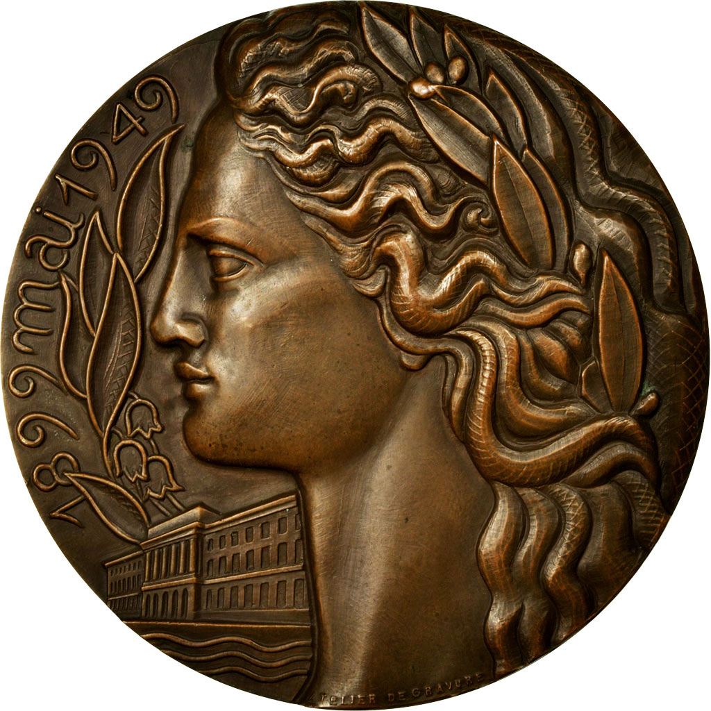 France, Medal, Syndicat des Ouvriers des Monnaies et Médailles, 1949, 
