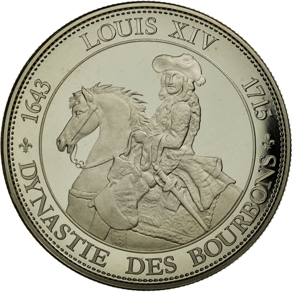 France, Medal, Les rois de France, Louis XIV, , Copper-nickel