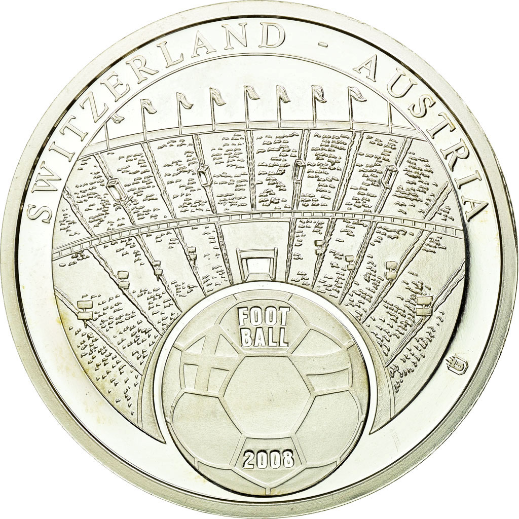 France, Medal, Euro de Football, Suisse-Autriche, 2008, , Copper Plated