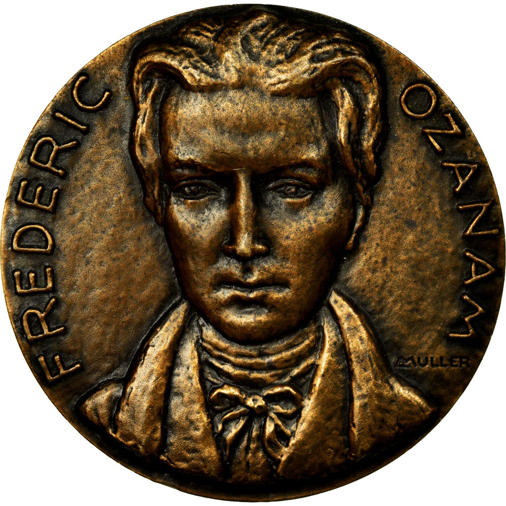 France, Medal, Saint Vincent de Paul, Frédéric Ozanam, Muller,