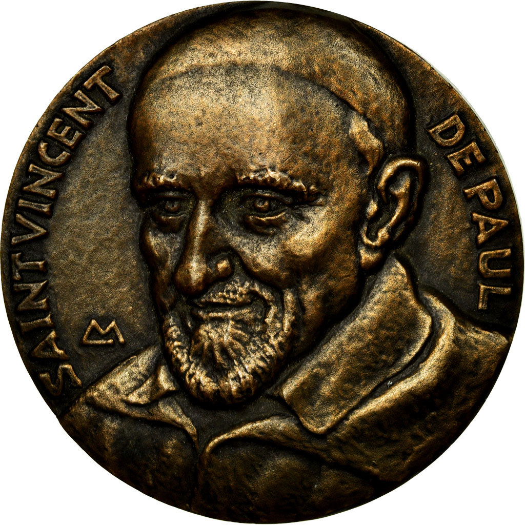 France, Medal, Saint Vincent de Paul, Frédéric Ozanam, Muller,