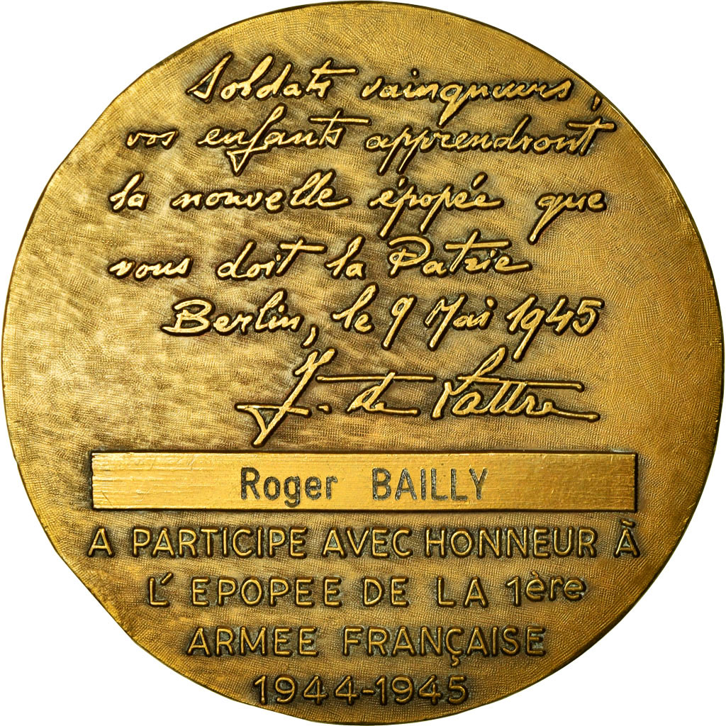 France, Medal, Seconde Guerre Mondiale, 1ère Armée Française, Rhin-Danube