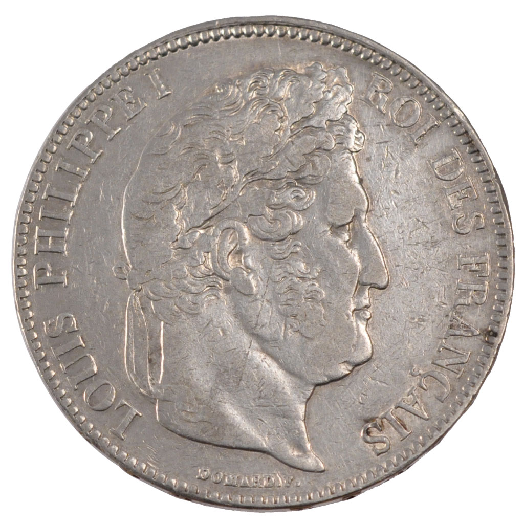 Coin, France, Louis-Philippe, 5 Francs, 1838, Bordeaux, , Silver