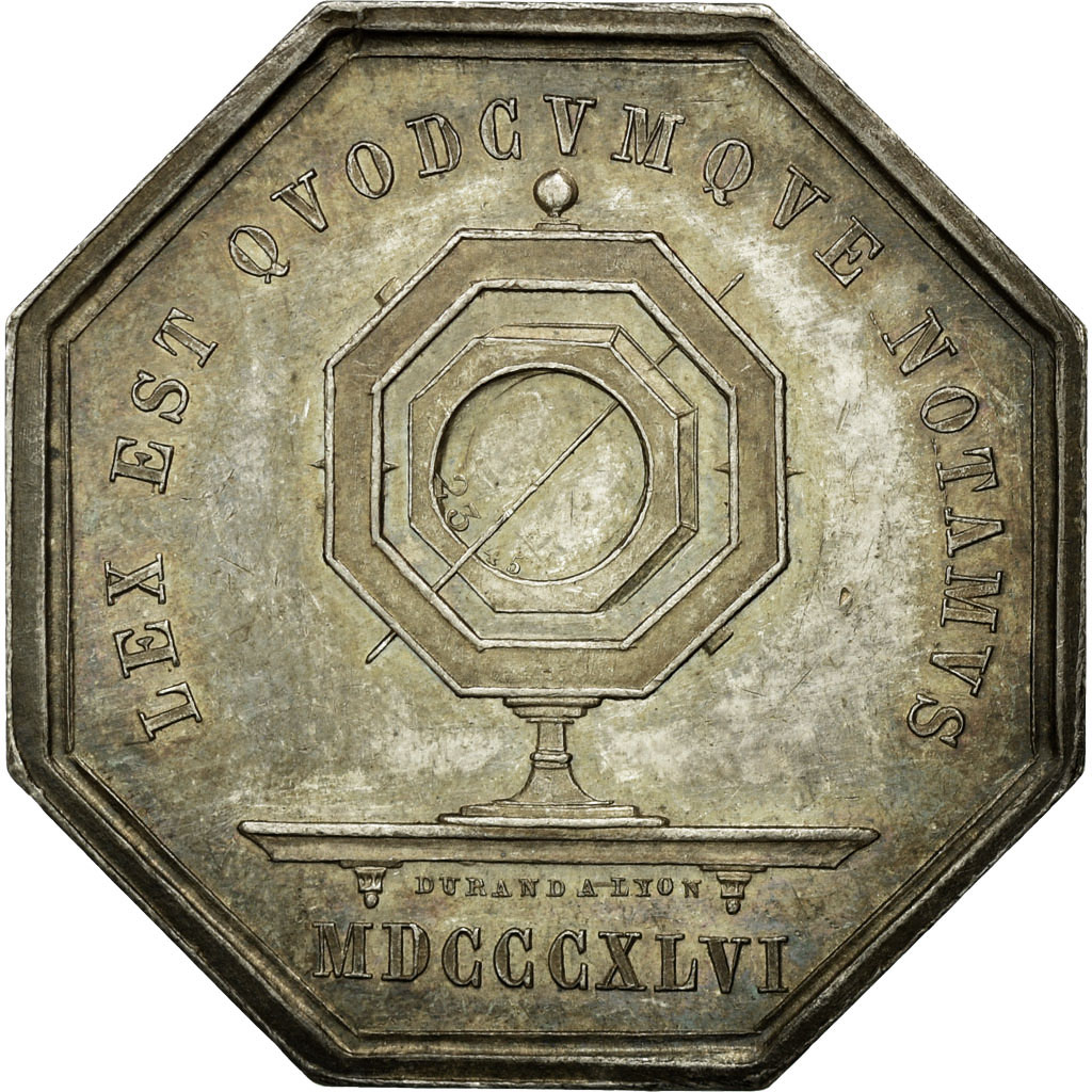 France, Token, Notaires de l'Arrondissement de Saint-Etienne, 1846, Durand