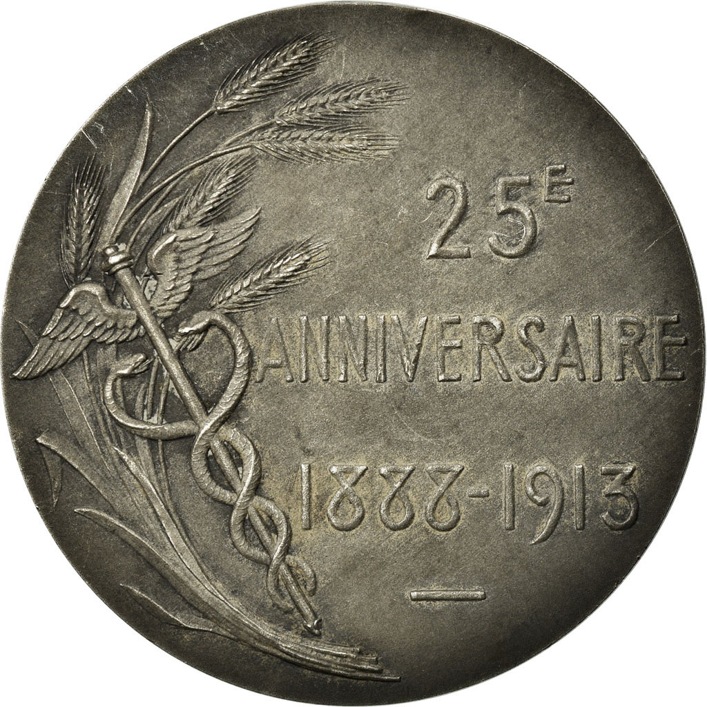 France, Medal, Art Déco, Le Familistère des Docks Rémois, 1913, Sevestre