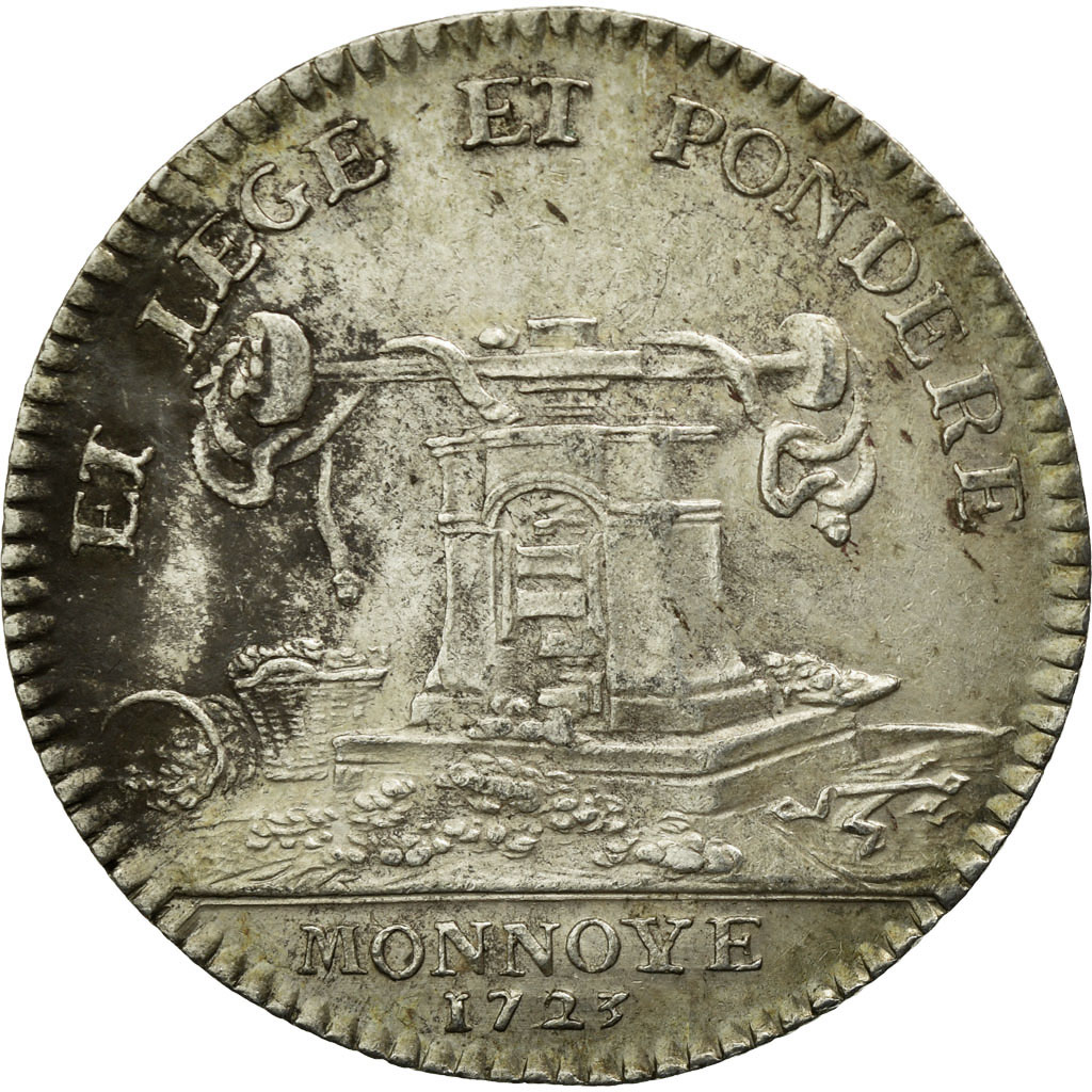 France, Token, Louis XV, Monnaie de Paris, 1723, Duvivier, , Silver