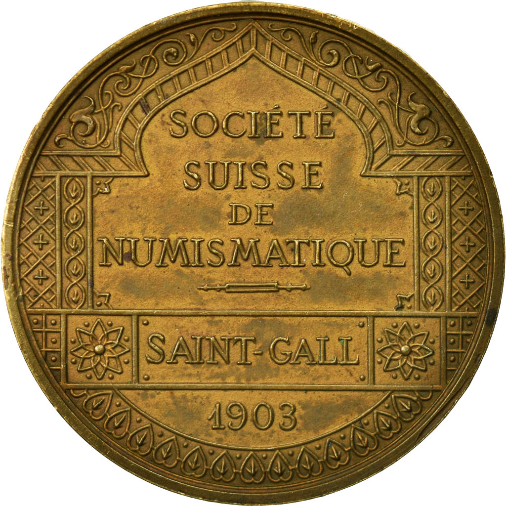 Switzerland, Medal, Société Suisse de Numismatique, Saint-Gall, 1903