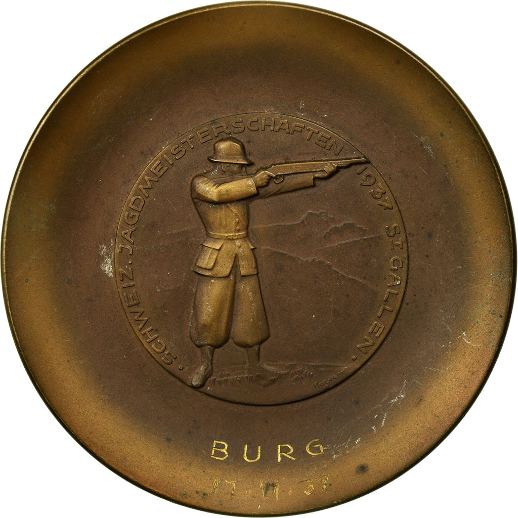 Switzerland, Medal, Société de Tir de Saint-Gall, 1937, Huguenin, 