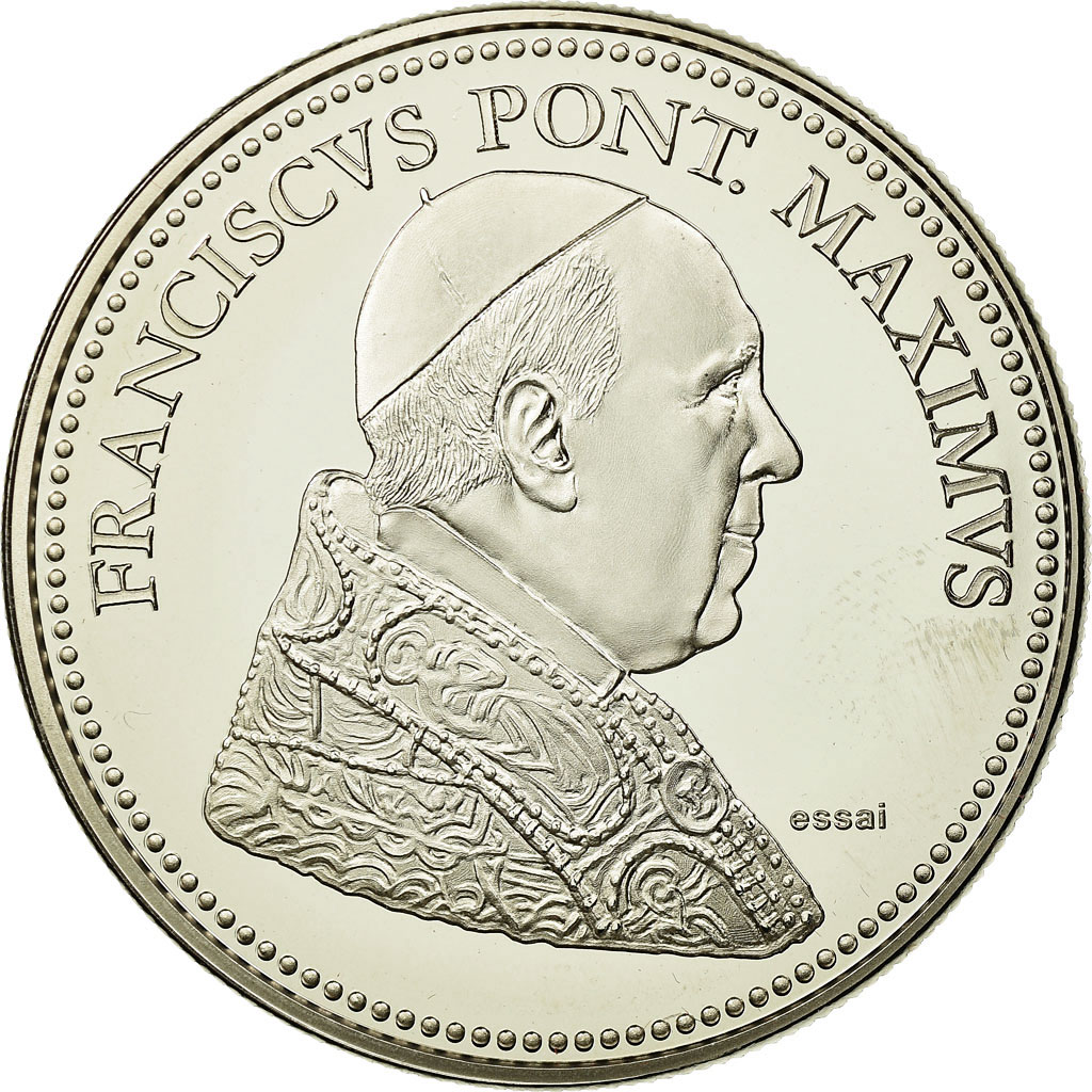 Vatican, Medal, Le Pape François, MS, Copper-nickel