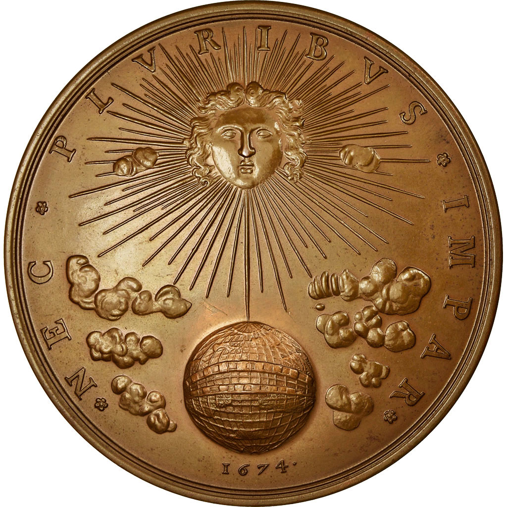 France, Medal, Louis XIV, Nec Pluribus Impar, 1674, Varin, Restrike,