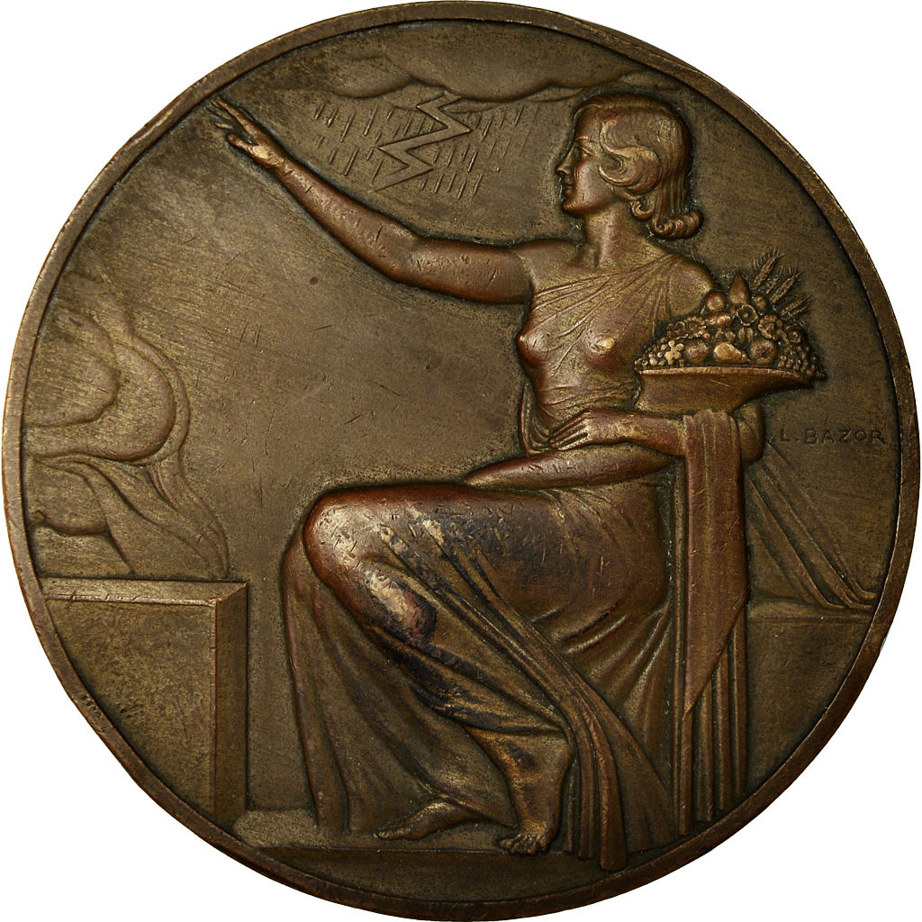 Frankrijk, Medaille, Centenaire des Assurances l'Urbaine, 1938, Bazor, PR