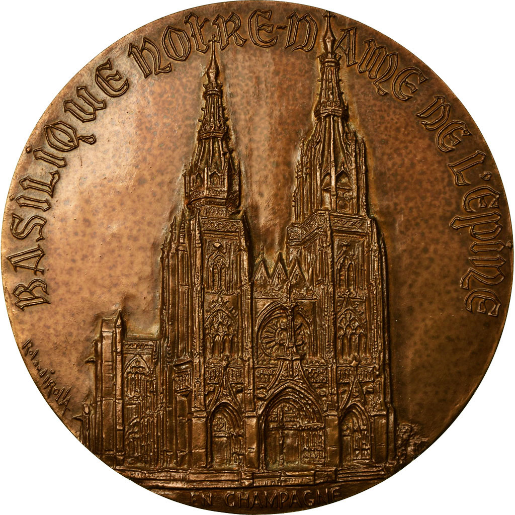 Frankrijk, Medaille, Basilique Notre-Dame de l'Epine, Champagne, 1982, Irolla