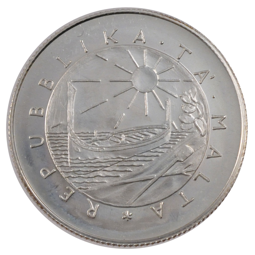 Coin, Malta, 2 Pounds, 1977, La Valette, , Silver, KM:46