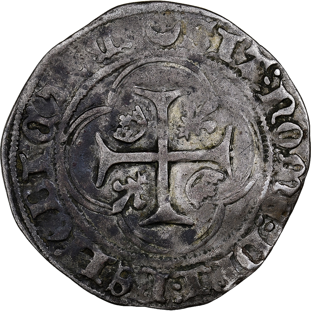 France, Charles VII, Blanc à la couronne, 1436-1461, Châlons-sur-Marne