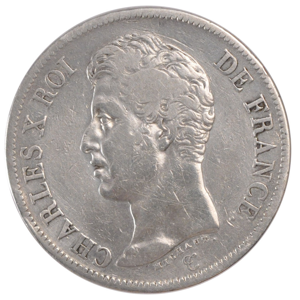 Coin, France, Charles X, 5 Francs, 1826, La Rochelle, , Silver