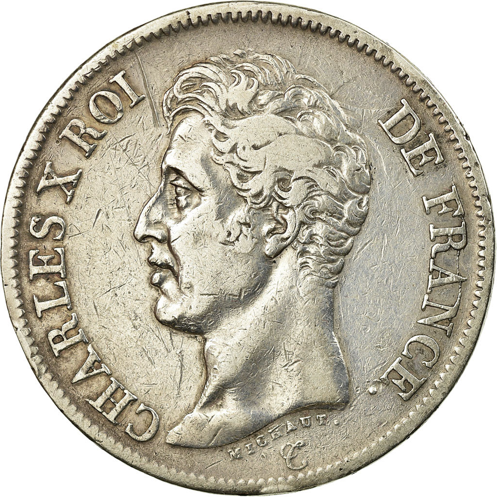 Coin, France, Charles X, 5 Francs, 1826, Bayonne, , Silver, KM:720.8