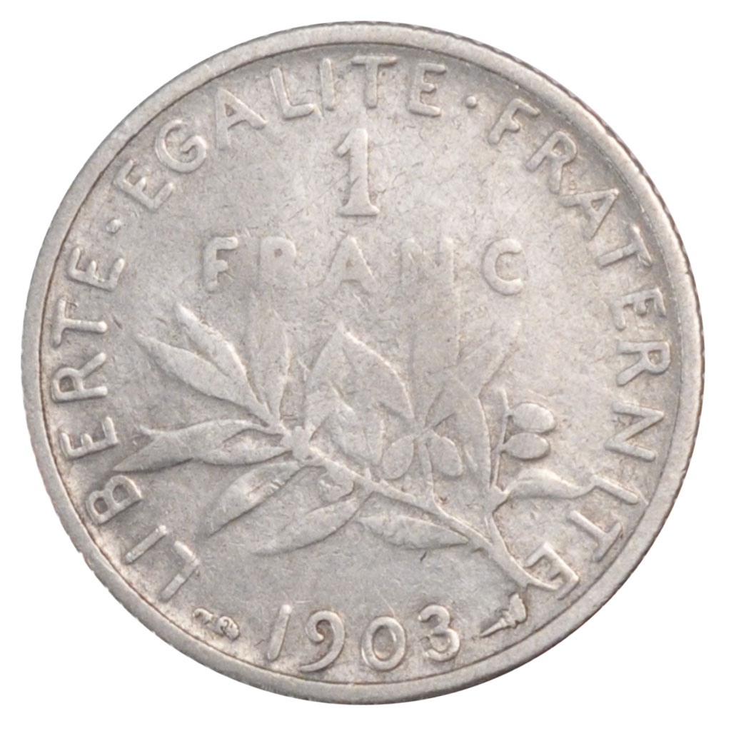Coin, France, Semeuse, Franc, 1903, Paris, , Silver, Gadoury:467