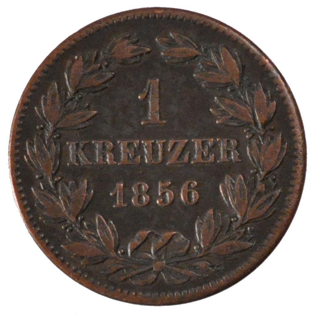 Coin, German States, BADEN, Friedrich I, Kreuzer, 1856, , Copper