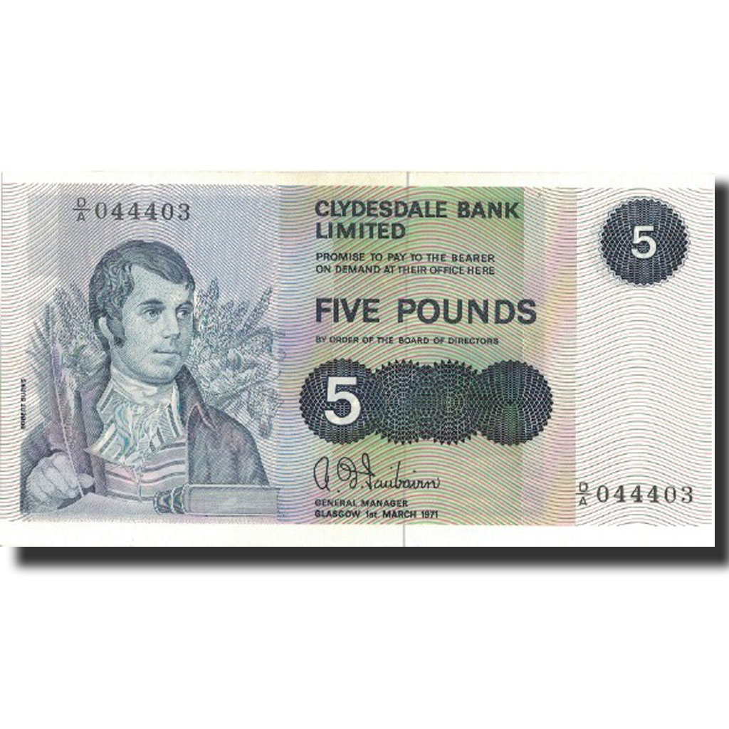 Banknote, Scotland, 5 Pounds, 1971, 1971-03-01, KM:205a, UNC