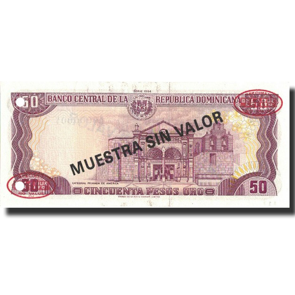 Banknote, Dominican Republic, 50 Pesos Oro, 1994, 1994, Specimen, KM:135s2