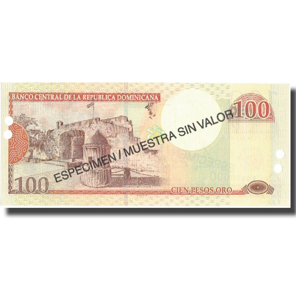 Banknote, Dominican Republic, 100 Pesos Oro, 2001, 2001, Specimen, KM:167s2