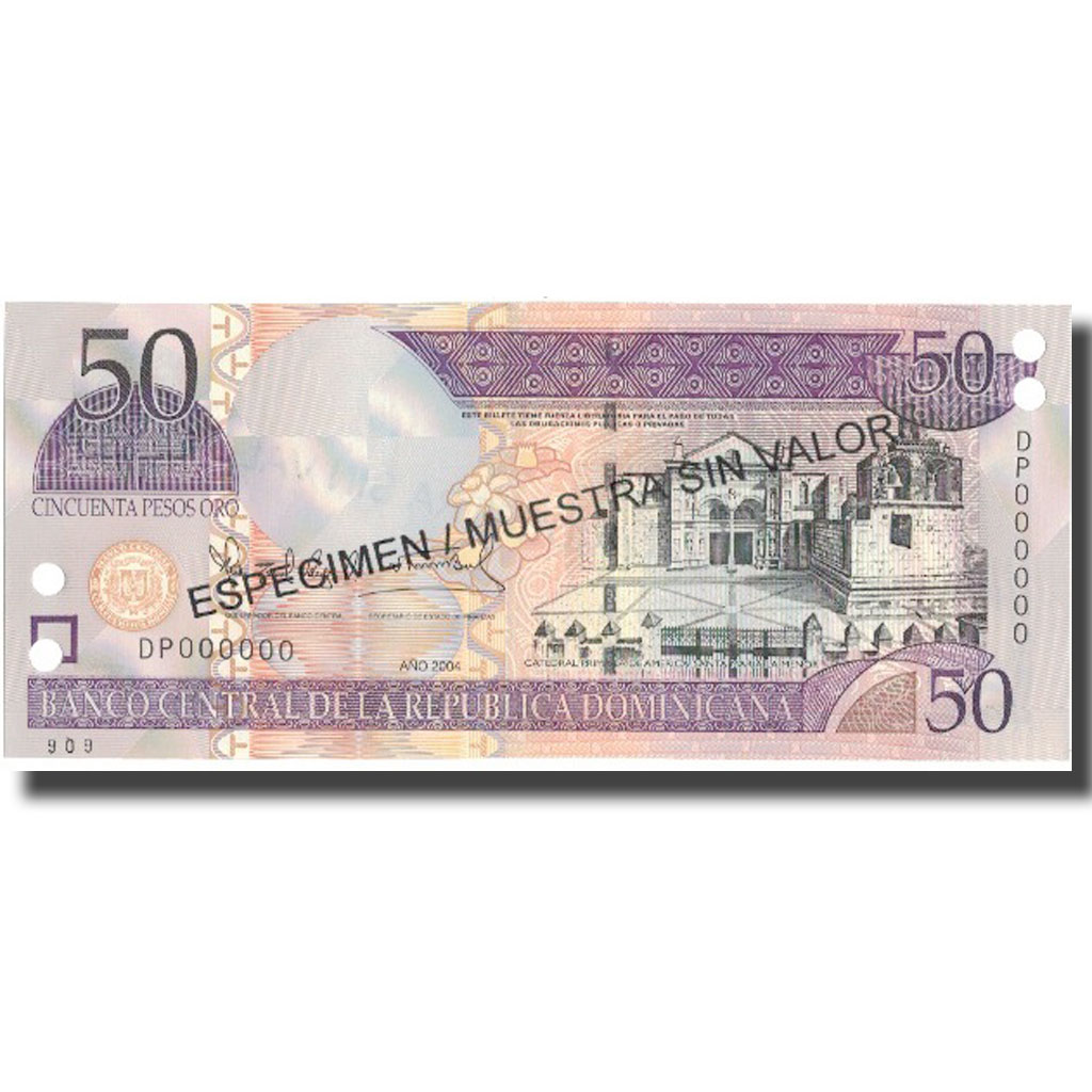 Banknote, Dominican Republic, 50 Pesos Oro, 2004, 2004, Specimen, KM:170s4