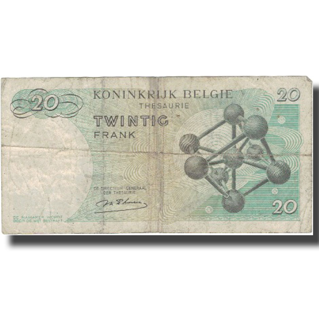 Banknote, Belgium, 20 Francs, 1964, 1964-06-15, KM:138, VF(20-25)